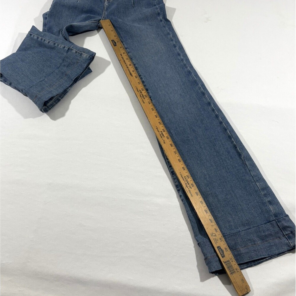 We The Free People Jayde Flare High Rise Denim Blue Jeans Stretch Boho Sz 28 - Picture 5 of 12